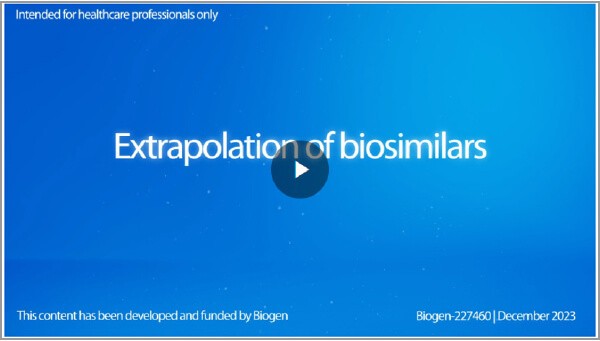 Extrapolation of biosimslars