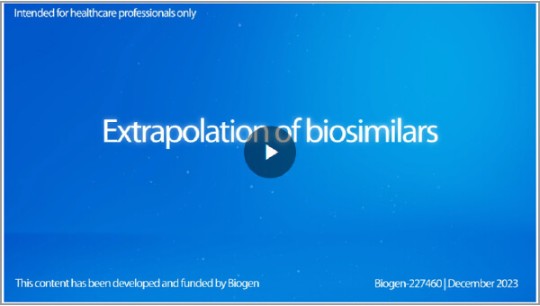 Extrapolation of biosimslars